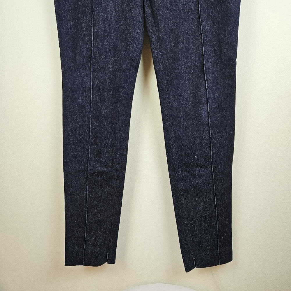 Theory High-Rise Nep Denim dark Wash Skinny Leggings Size 12 - Picture 7 of 10